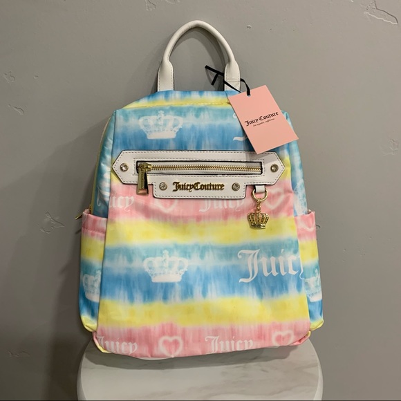 NWT Juicy Couture Tie Dye White Mini Backpack - Picture 1 of 5